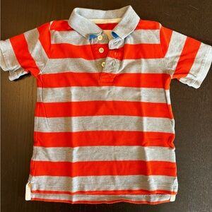 Mini Boden rugby stripe color pop pique polo